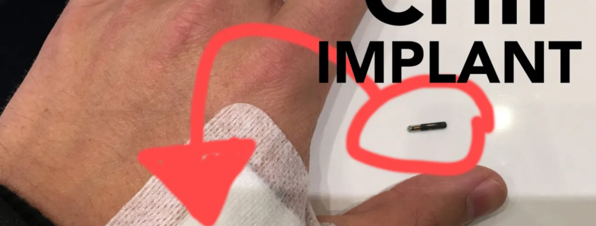 NFC chip in human hand screenshot