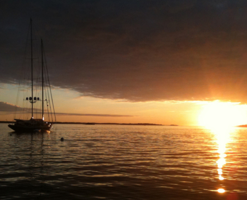 Douglas Patten sunrise on the mooring